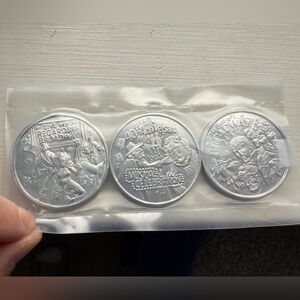 Vtg Set of 6 Collectible Broadway Phantom of the Opera Coins Michael Crawford